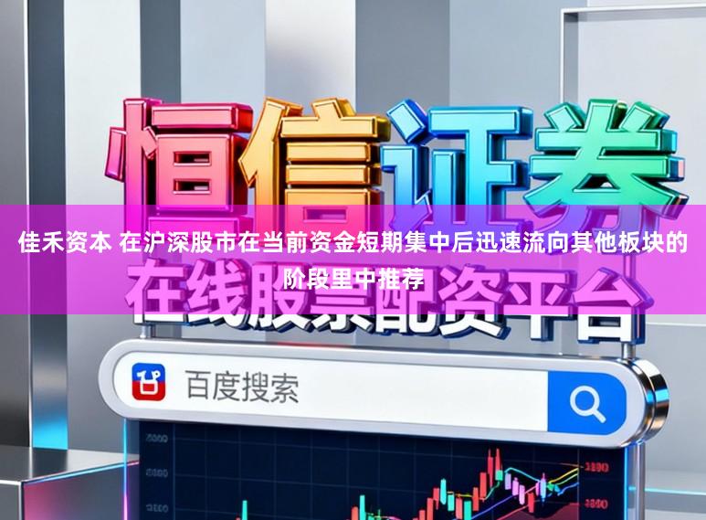 佳禾資本 在滬深股市在當前資金短期集中后迅速流向其他板塊的階段里中推薦